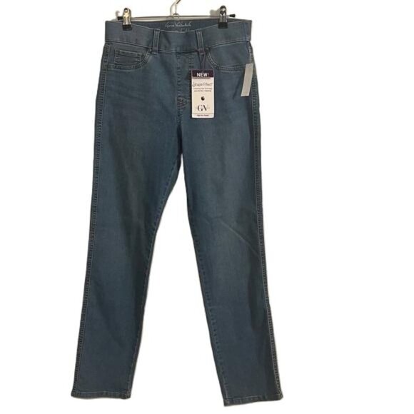Women's Gloria Vanderbilt Shape Effect Straight Jeans Merrick Whiskers Sz 6 - Picture 1 of 5
